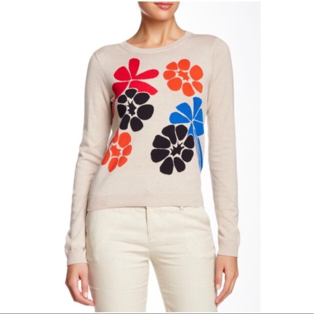 Isabelle's Intarsia Sweater Sandy Springs Stone Flower